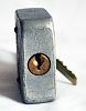 Tarnished German YALE padlock with key [$8.00] C.jpg