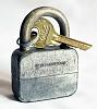 Tarnished German YALE padlock with key [$8.00] B (2).jpg